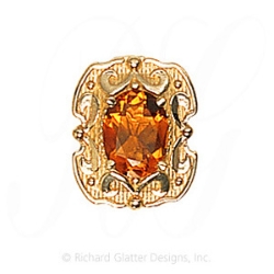 GS501 CIT - 14 Karat Gold Citrine Slide 